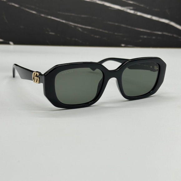 NEW GUCCI WOMEN GEOMETRIC BLACK SNGLASSES - Picture 6 of 13